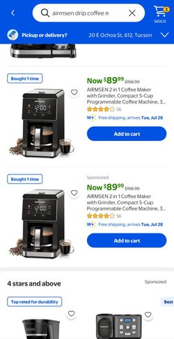 Airmsen 2 in 1 drip coffee maker