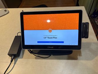 Toast Flex 14” POS Terminals w/ Integrated Card Reader, Power Supply and other accessories