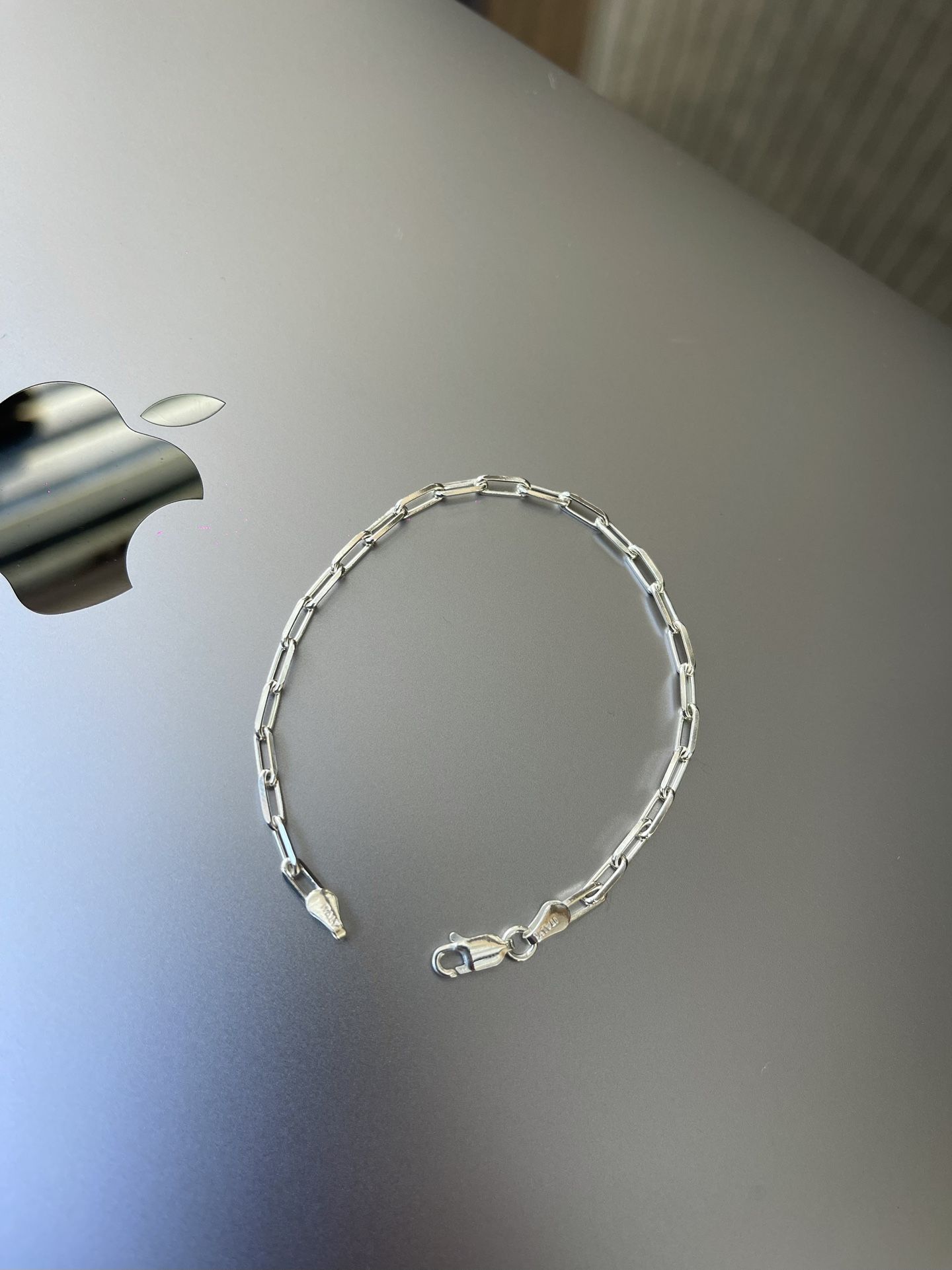 Silver Paperclip Bracelet 