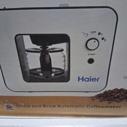 Haier Grind & Brew Automatic Coffee Maker, NEW