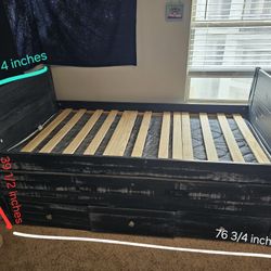 Twin Size Trundle Bed With Free Mattress