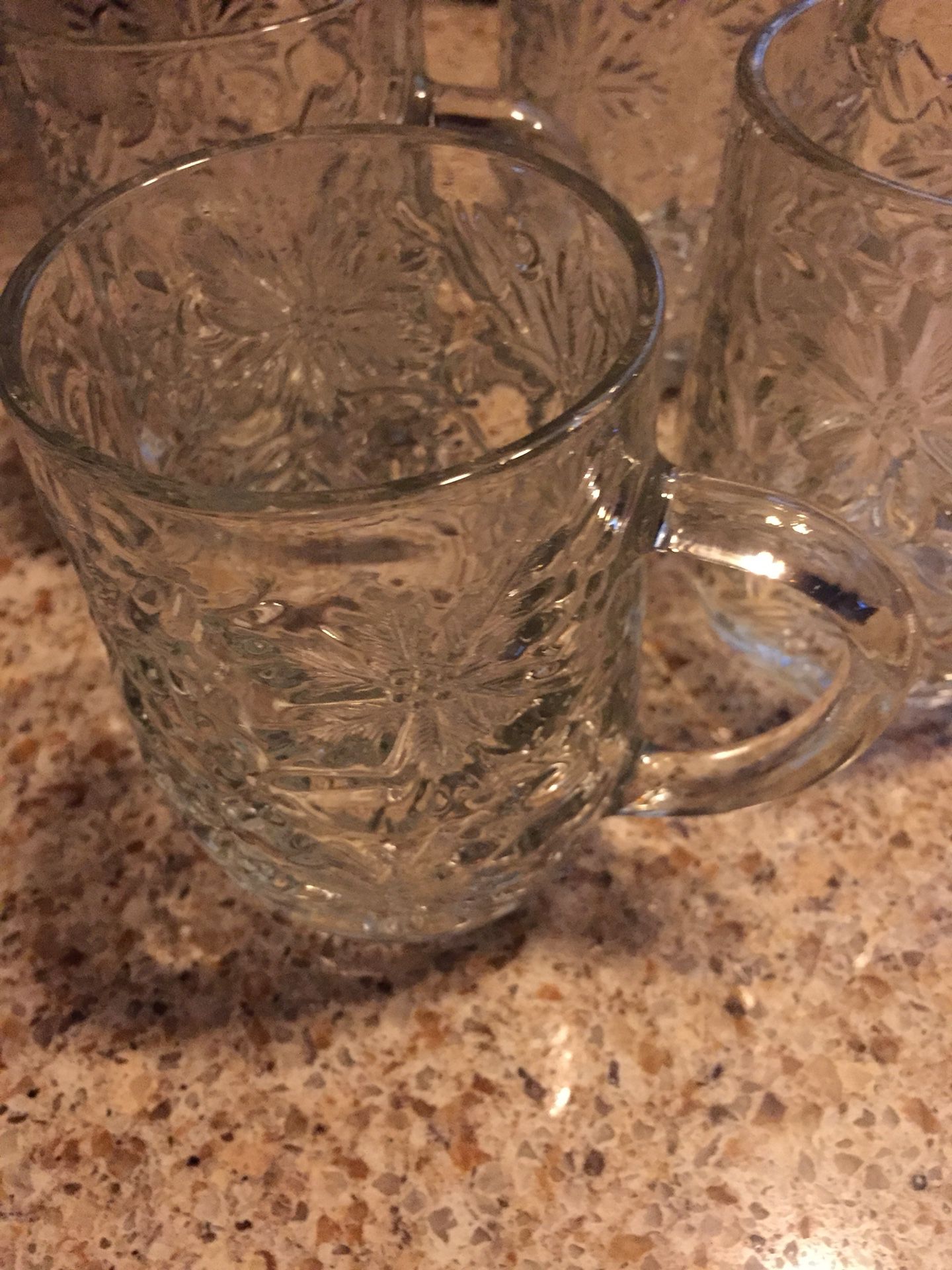 Never used vintage crystal glassware