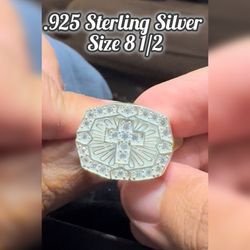 925 Wt SCZ Dimond’s Cross Ring