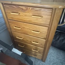 Wooden Tall Boy Dresser