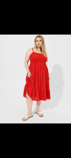 Size 16-18 (2) Plus size red medi dress from torrid