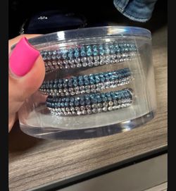 Authentic Swarovski Blue Crystal Wrap Bracelet