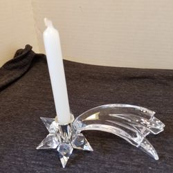 NEW  Rare Retired Swarovski Crystal Comet Candleholder 