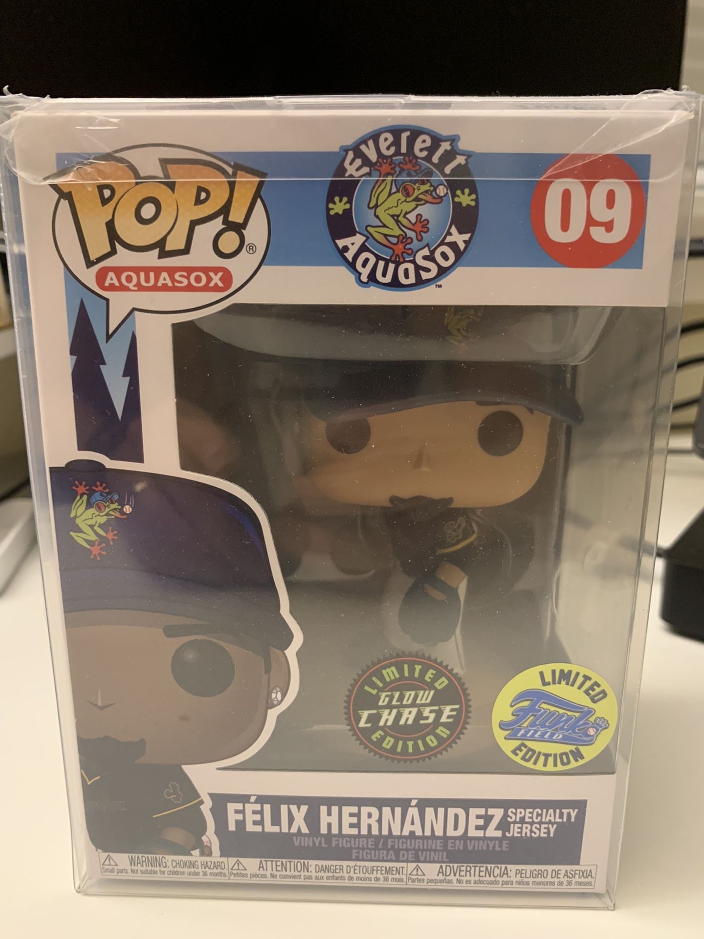 Felix Hernandez Everett Aquasox LIMITED GLOW CHASE EDITION