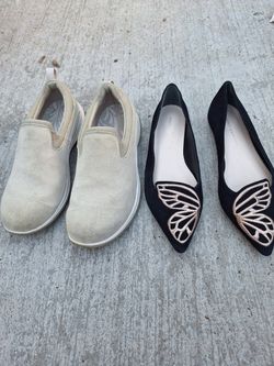 Lands end Slip on shoes butterfly Flats bundle