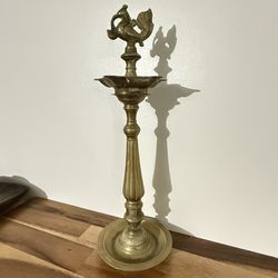 Antique Brass Oil Lamp / Indian Diya