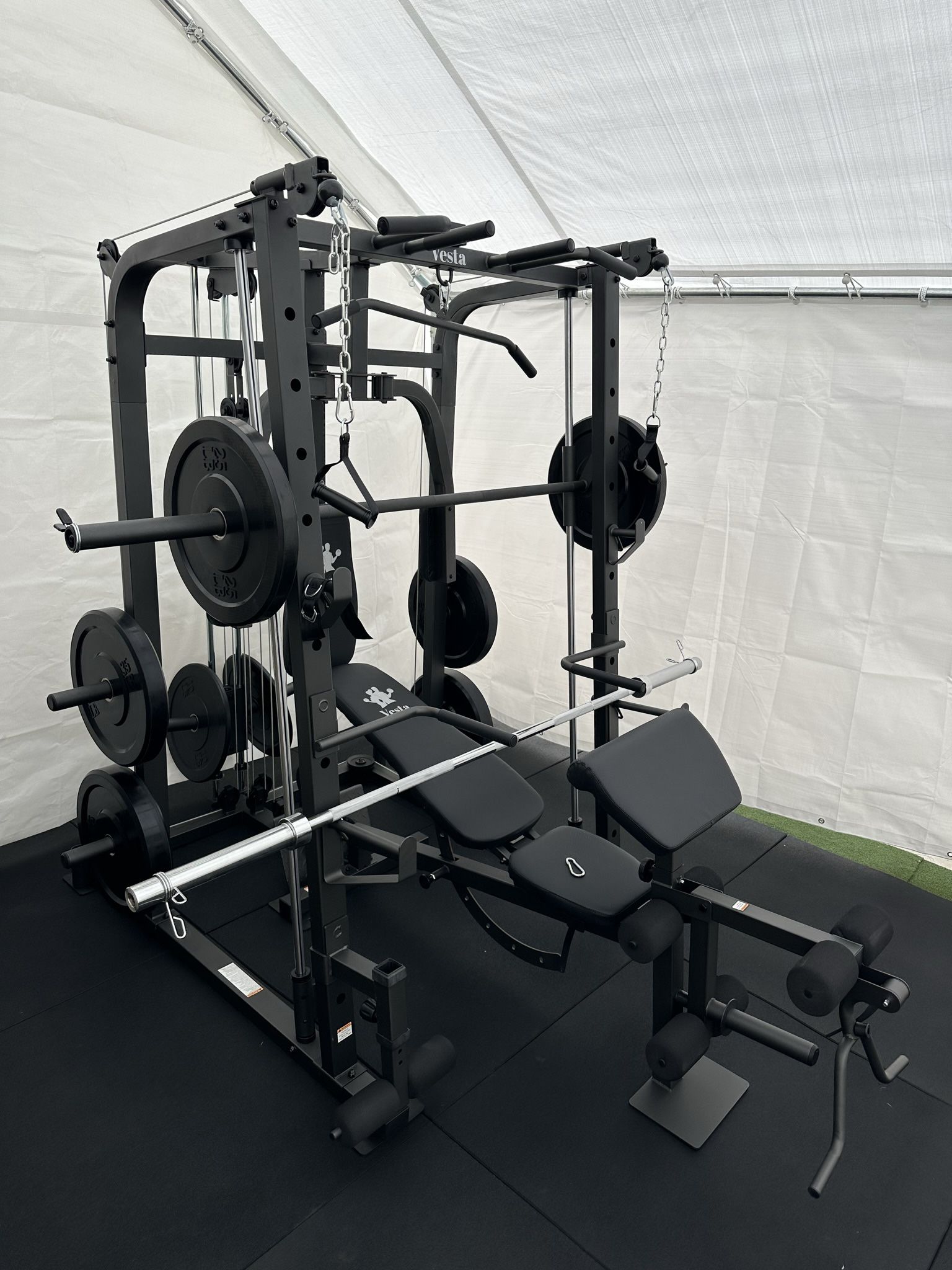 Smith Machine SM1001/FID Adj Bench/Gym Equipment/Fitness/Squat Rack/‼️⭕️WEIGHTS AND OLYMPIC BARBELL SOLD INDIVIDUALLY ⭕️‼️FREE DELIVERY🚚