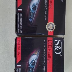 Quartz Glass H7 LED HEADLIGHT.  4 BULBS