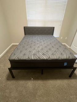 Queen Bed Frame & Mattress Set