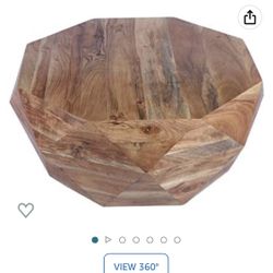 The Urban Port 33-Inch Diamond Shape Acacia Wood Coffee Table with Smooth Top, Natural Brown