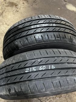 215/60R16  2 Tires