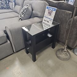 Neo Chairside Table W/glass Mirror Top