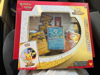 Pokémon TCG 30th Celebration Poster Collection Box and 151  4 pack tin