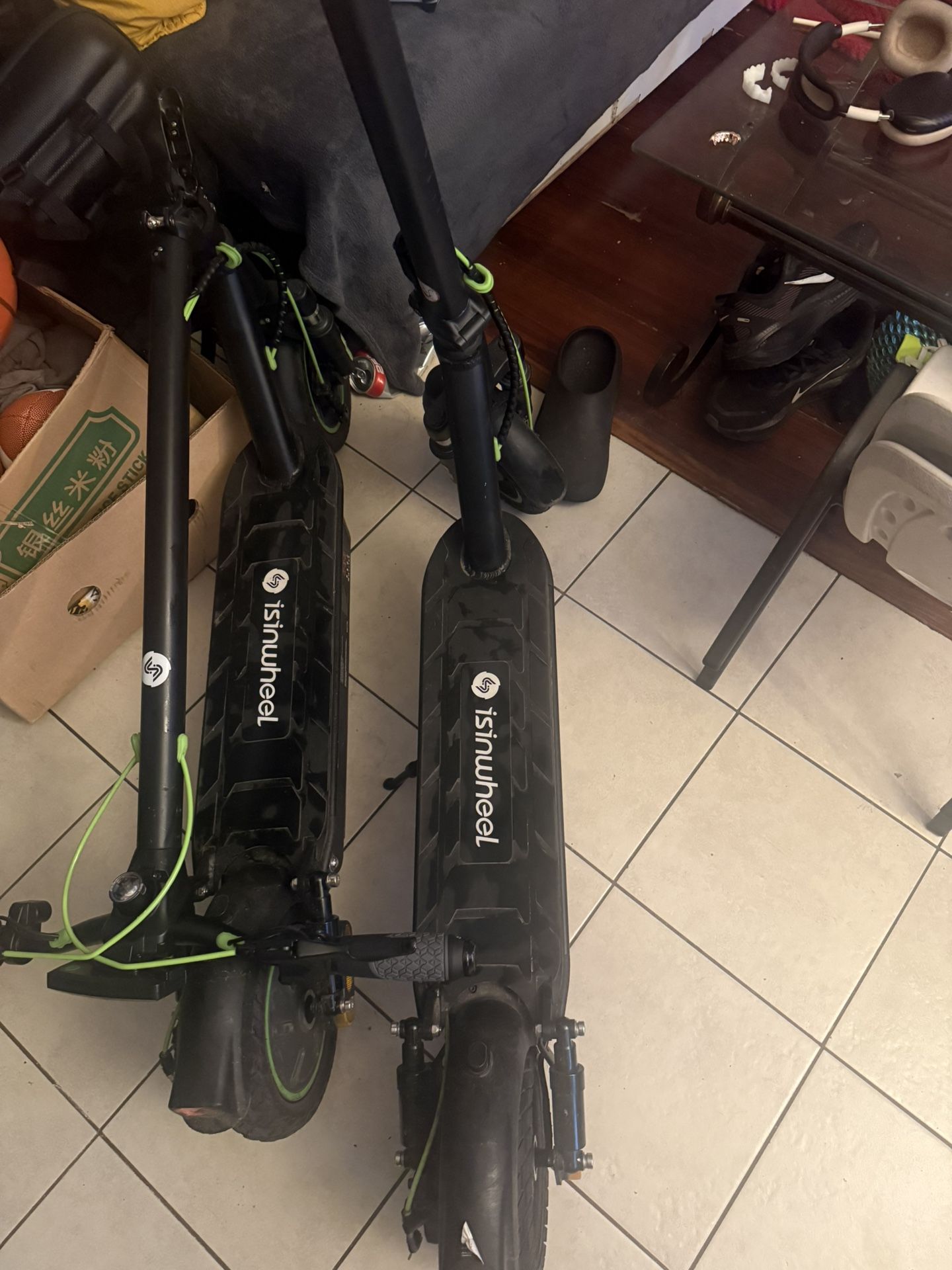 🔥 2 Isinwheel Pro Electric Scooters – Great Deal! 🔥  Selling two Isinwheel Pro electric scooters in good working condition. Both run strong and come