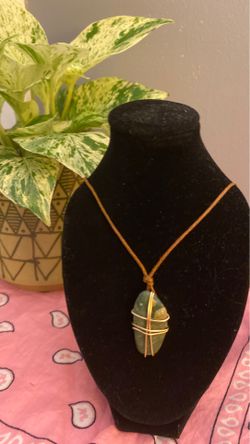 Handmade wire wrapped rainforest jasper necklace
