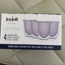 Double walled purple glasses