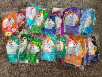 2 COMPLETE TIME CAPSULE SETS! 2000 McDonald's Ty Teenie Beanie Babies (1-18 Sealed + Original Bags)