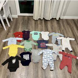 Huge Lot Of Newborn & 0-3 Months Baby Clothes Onesies 