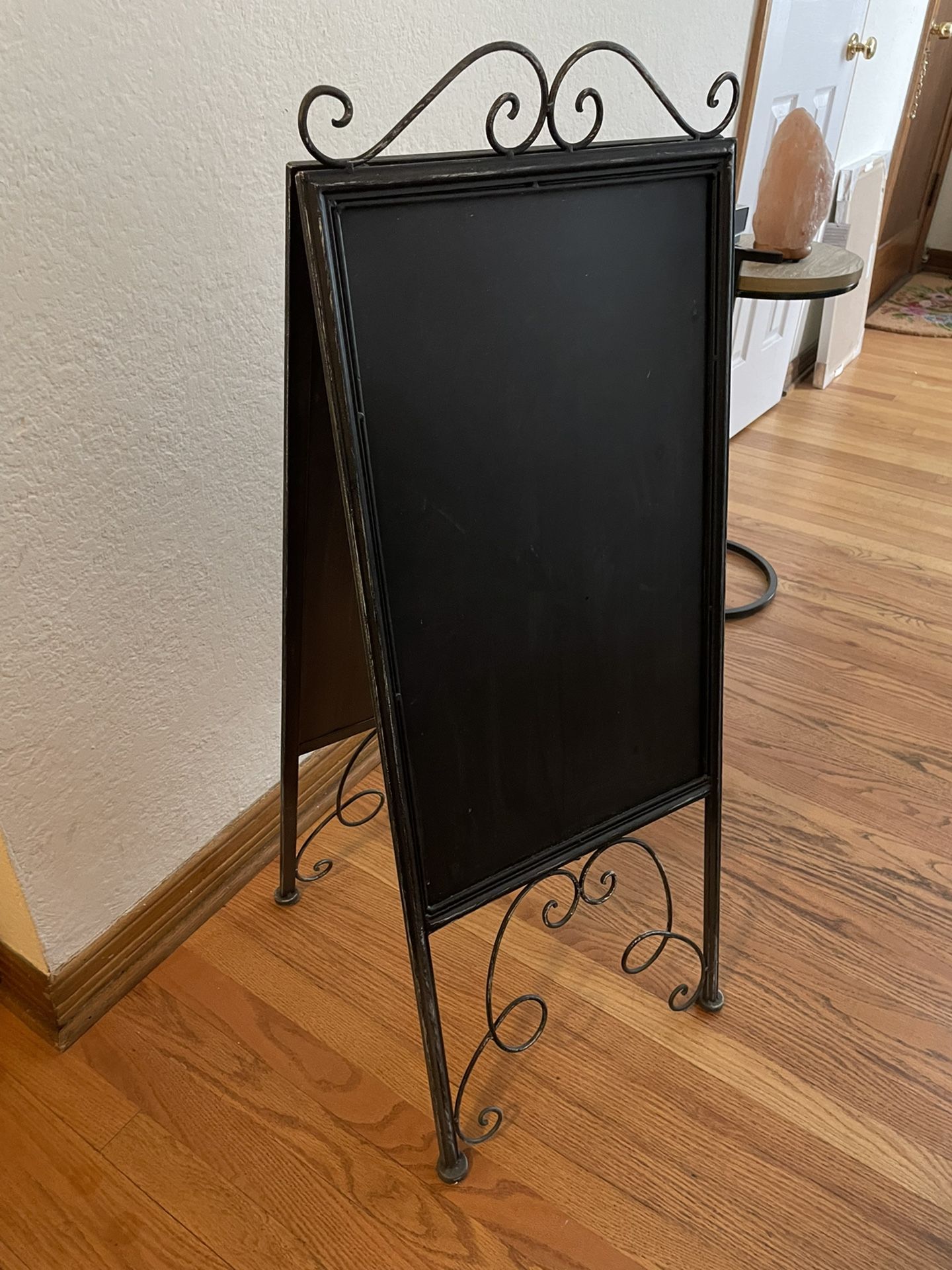 Black Metal Chalkboard Easel