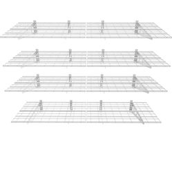 New in box FLEXIMOUNTS 4-Pack 24-inch-by-72-inch Wall Shelf Garage Storage Rack Wall Mounted Floating Shelves 2x6 ft,White WR26