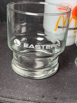 Vintage Old Eastern Airlines Whiskey Rock Glasses New from box