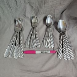 Vintage 16 Piece Silverware Set, Gibson Stainless 