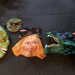 Halloween Masks (chucky, Shrek, Dragon)