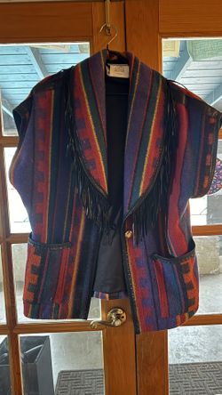 Vintage Southwest Vest - L Men’s - Real Leather!  