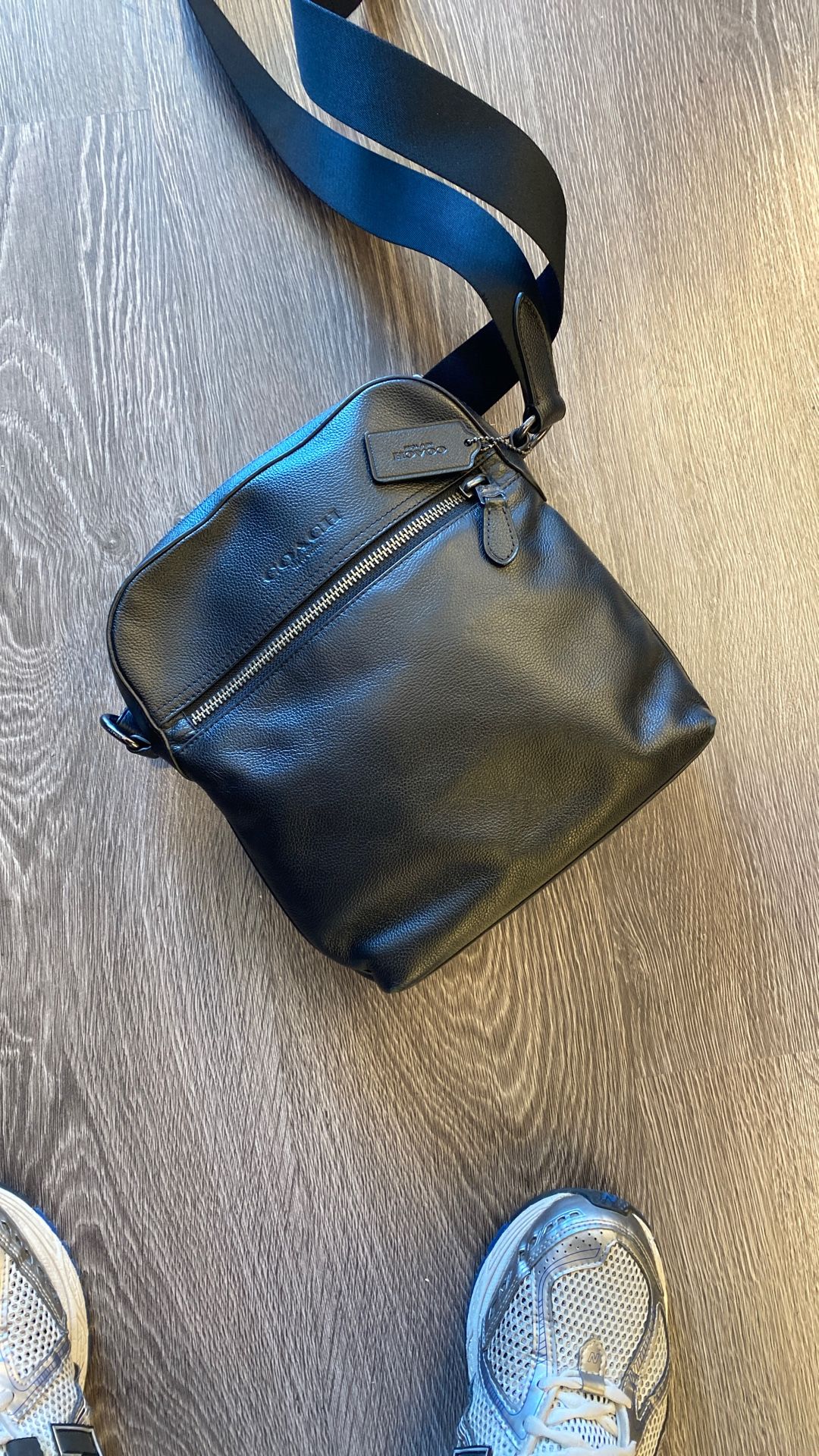 Coach Black Leather Mini Shoulder Bag Messenger Black