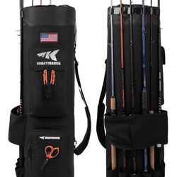 KastKing Karryall Fishing Rod Bag, 81L Large Storage Water-resistant Rod Case Holds 6 Rods & Reels, Foldable Fishing Bag - NEW WITH TAGS