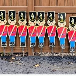 *RARE* (22) Vintage 1970's Toy Soldier Christmas Sign Decorations!