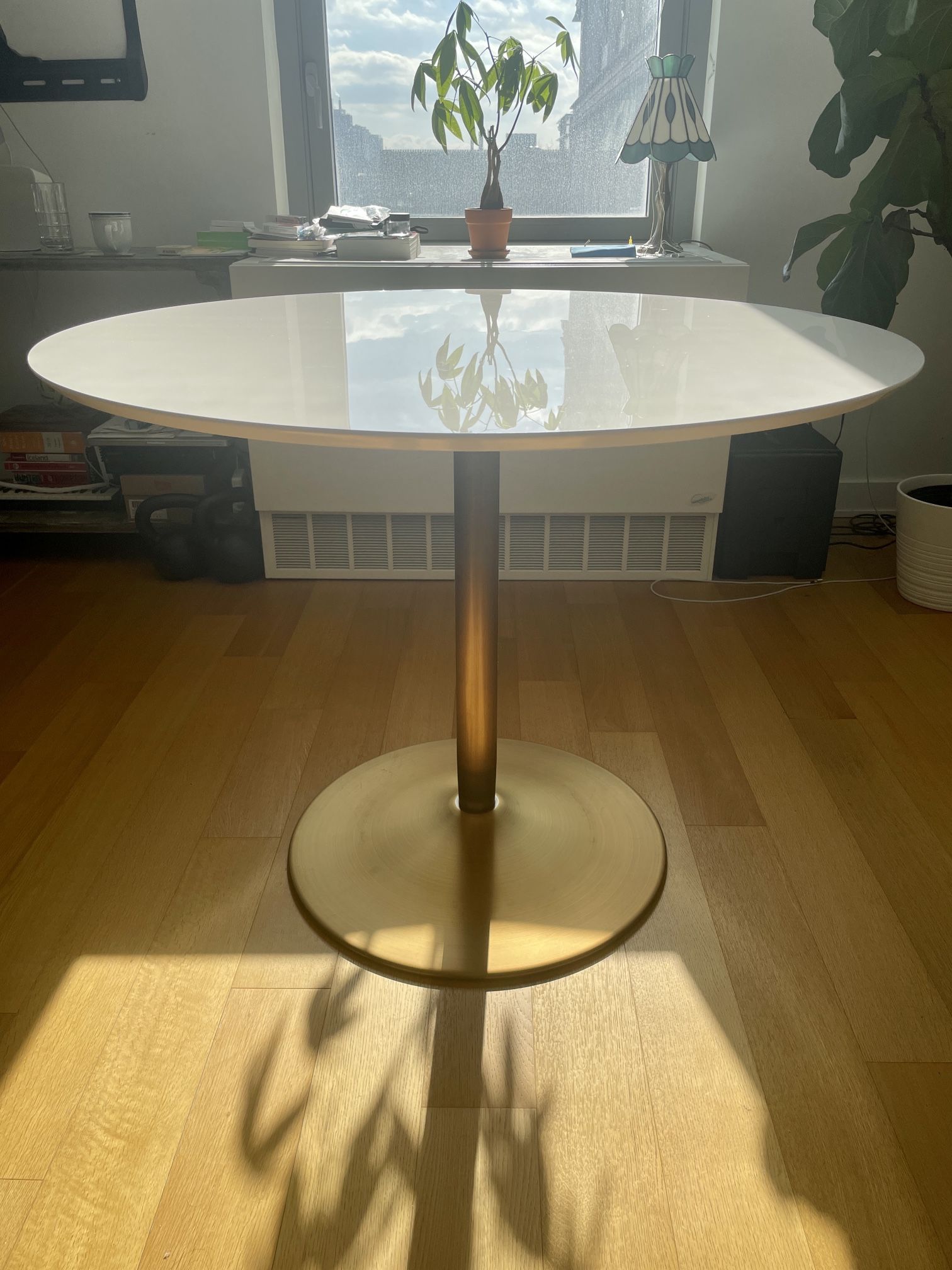 CB2 Odyssey Brass Dining Table
