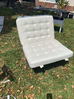 Pleather White Chair