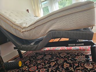 Adjustable Bed Base with Pillow Top Mattress