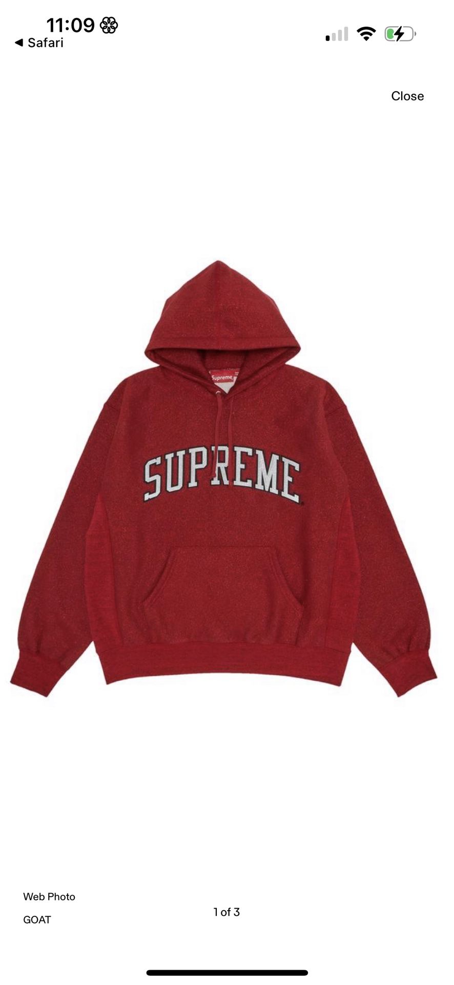 S23 W6 Supreme Glitter Arc Hoodie
