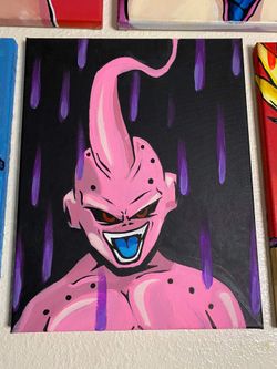 Majin Buu Acrylic painting(Blacklight Compatible)