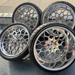 Intro HoneyComb 22x9 - 22x12 With Toyo St III 265/35/22 - 335/25/22 Tires For C-10 Chevy🔥🔥🔥🔥