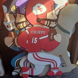 Football Players( Each One $50.00 ) (Wood 42" High)