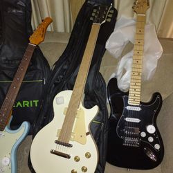 Les Paul Style Electric Guitar With Amp Gig Ba