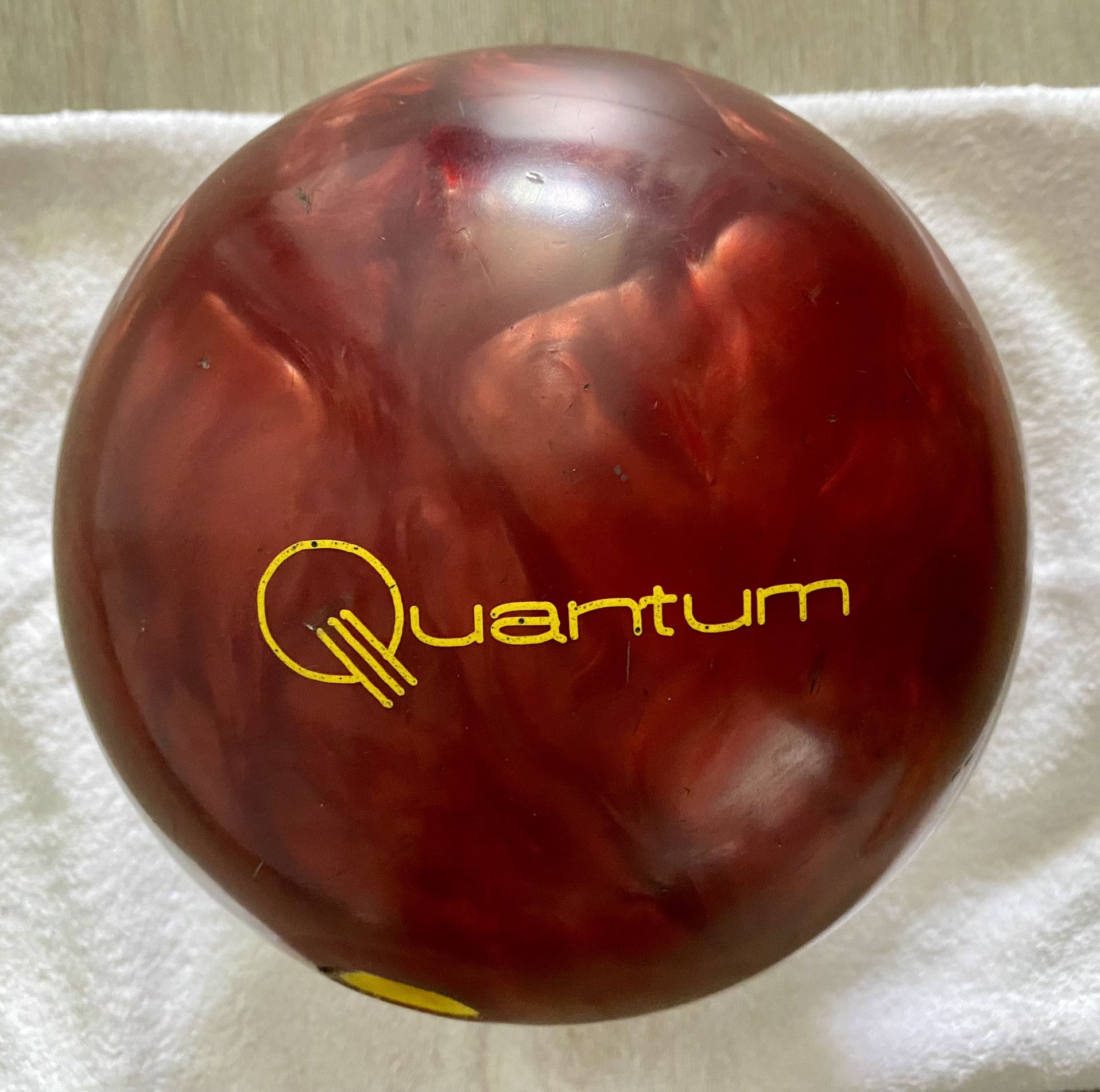 Rare 16 Ib Brunswick Quantum Fire Vintage Bowling Ball