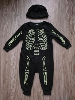 Kids Skeleton Halloween Costume with Hat