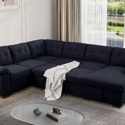 New! Premium Sectional Sofa With Pull Out Bed, Sectional, Sectional Sofa, Sofa Bed With Storage, Sleeper Sofa, Sofa Couch, Sectional Couch’s