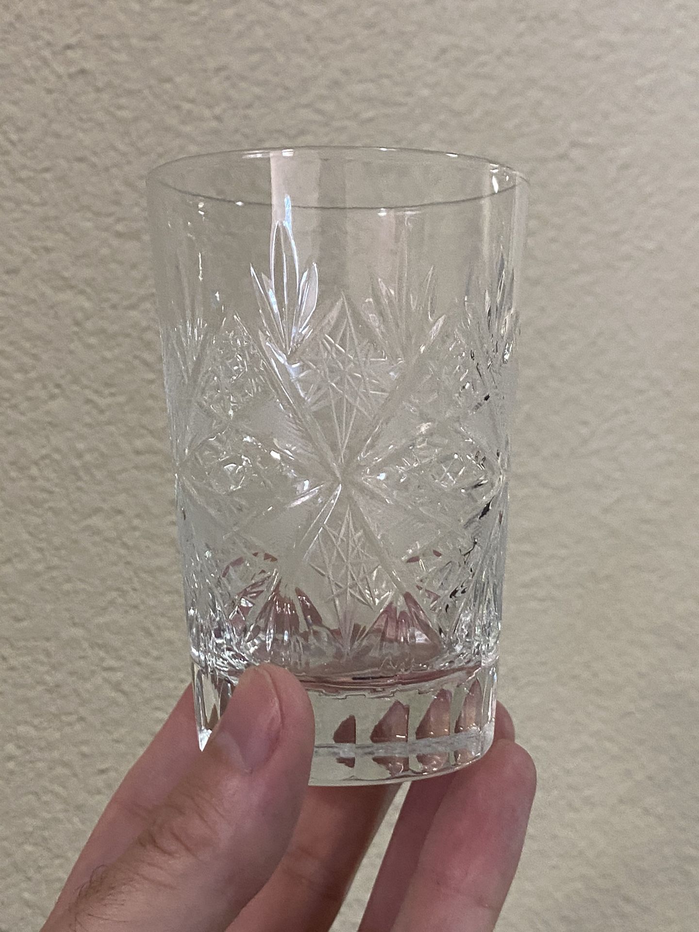 Vintage Russian Cut Crystal drinking glass glassware