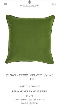 New Velvet Throw Pillows by Lacefield Designs