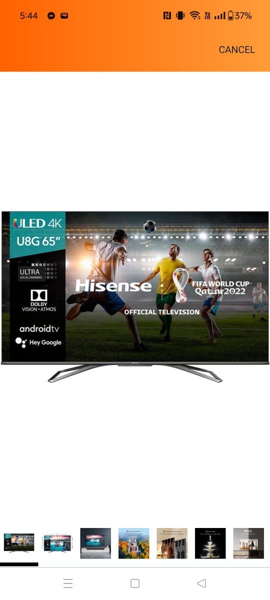 Hisense ULED Premium 65U8G QLED Series 65-inch