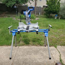 Kobalt Table Saw, Miter Saw, and Miter Saw Stand - Like New / Used Once